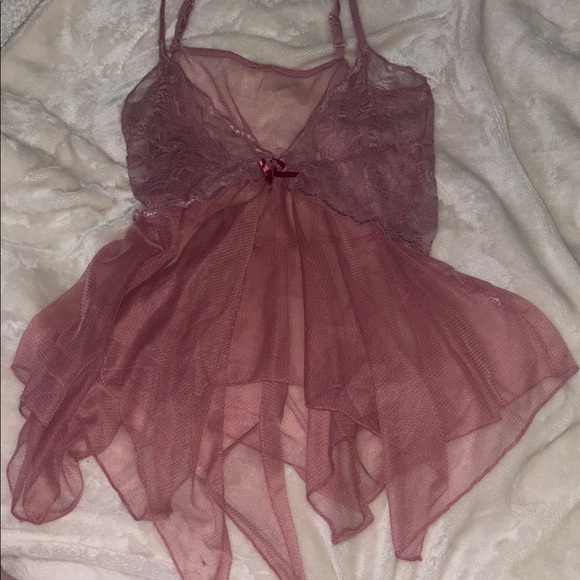Baby pink mesh chemise - Picture 2 of 4